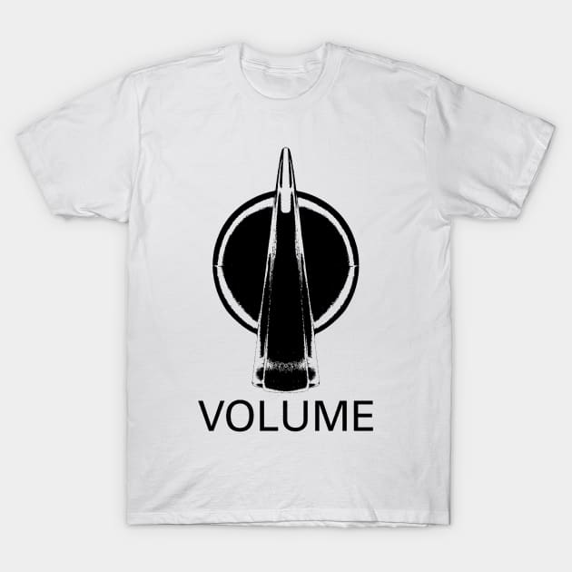 Volume Knob (Chicken-head, black) 50% T-Shirt by Buran1997